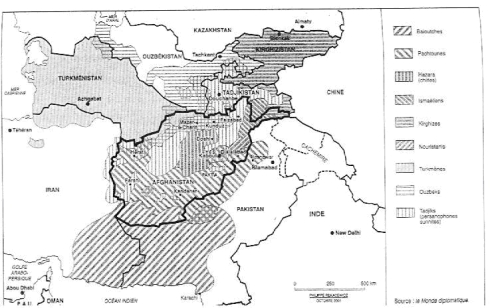 Kaart bevolkingsgroepen Afghanistan
