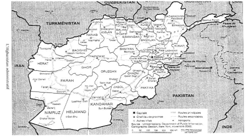 Kaart van Afghanistan (administratief)
